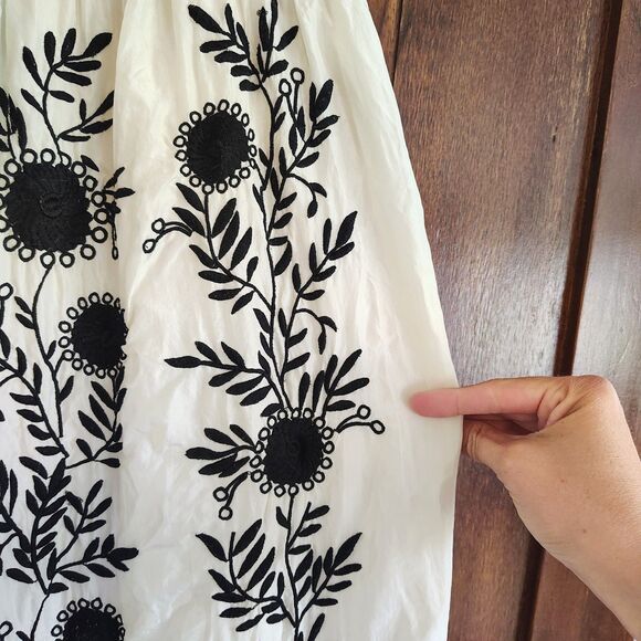 Juicy Couture Embroidered Silk Maxi Dress Festival Boho Romantic Whimsical Small - Picture 2 of 9